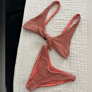 Beach Riot Shimmer Orange Bikini Set